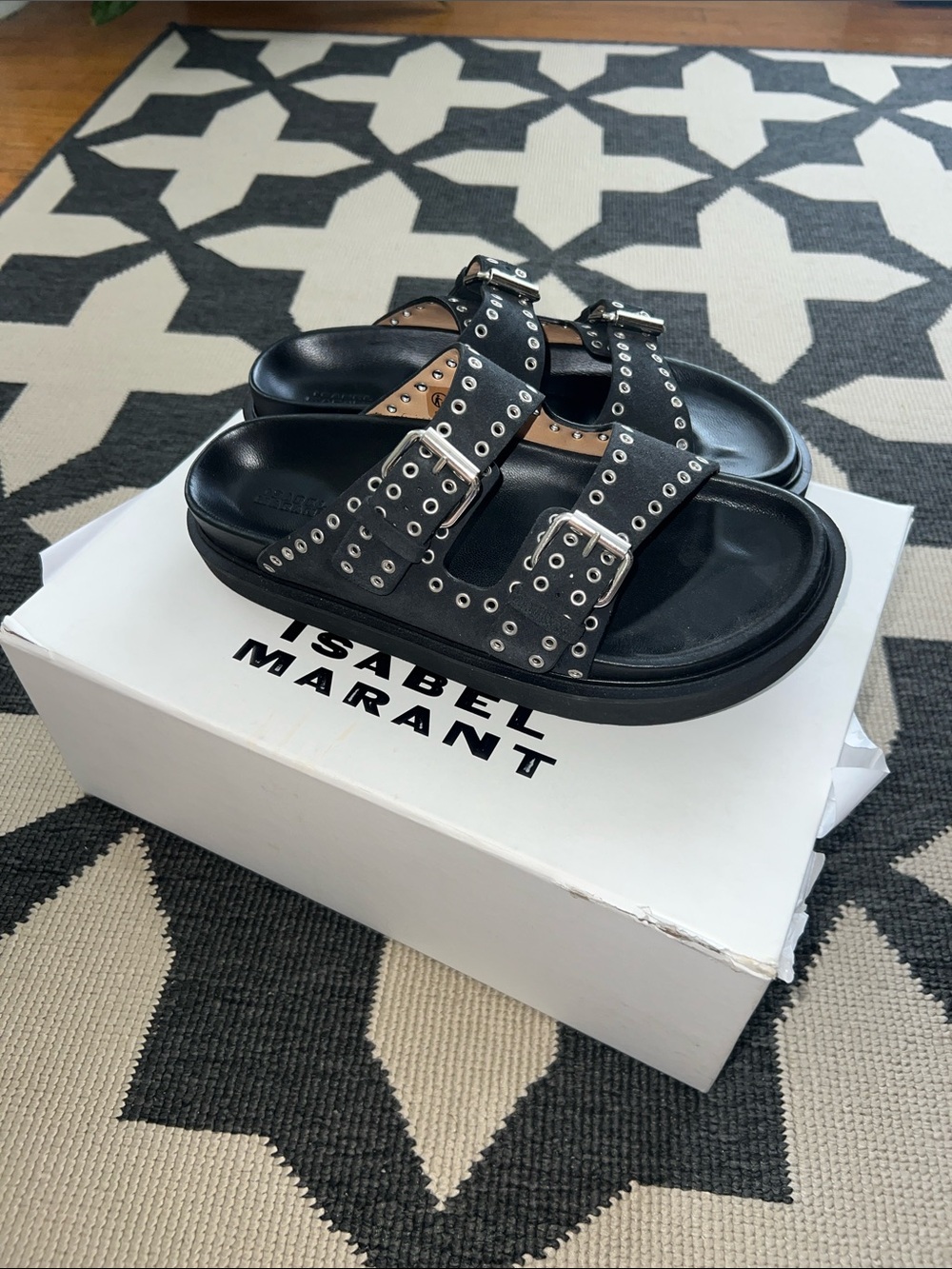 Isabel Marant Black Lennya Sandal - Picture 4 of 9
